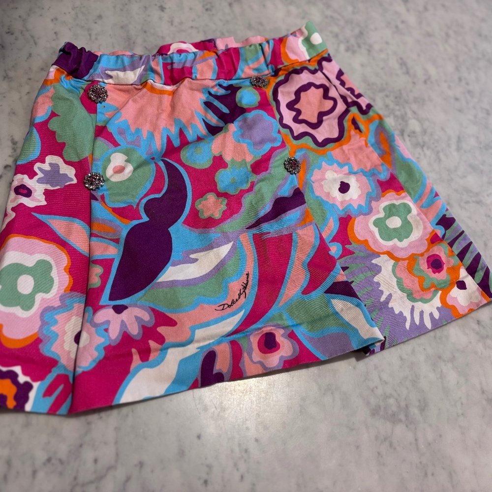 Dolce & Gabbana Kids multicolor floral print A-line skirt